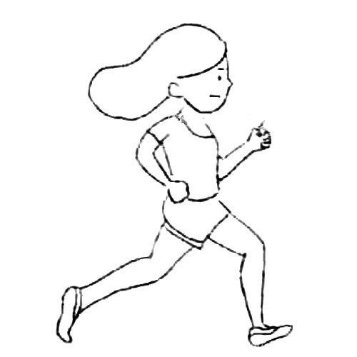 【运动会跑步简笔画】跑步运动员简笔画步骤图解教程