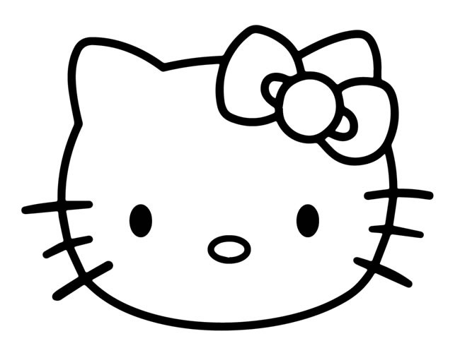 动漫人物简笔画：kitty猫大头贴的简单画法