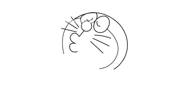 动漫人物哆啦A梦蓝胖子简笔画步骤教程 蓝胖子的简单画法