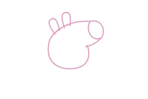 儿童学画可爱的小猪佩奇简笔画步骤教程 卡通人物简笔画