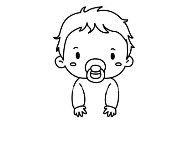 儿童学画小宝宝简笔画步骤教程 婴儿的简单画法