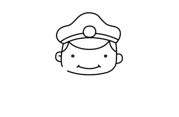 警察的简单画法 儿童学画卡通警察简笔画步骤教程