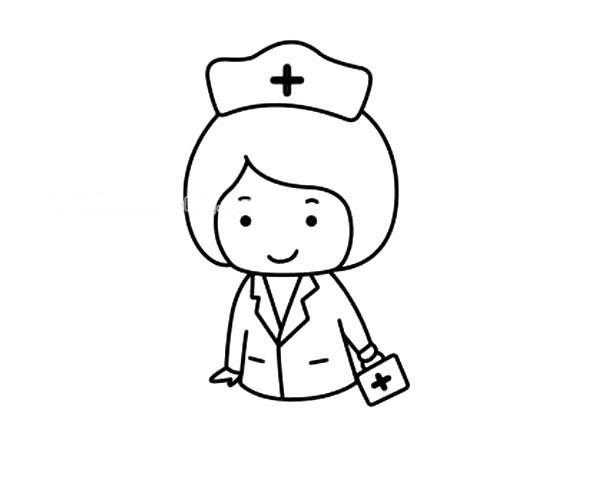 女护士的简单画法 儿童学画女护士简笔画步骤教程