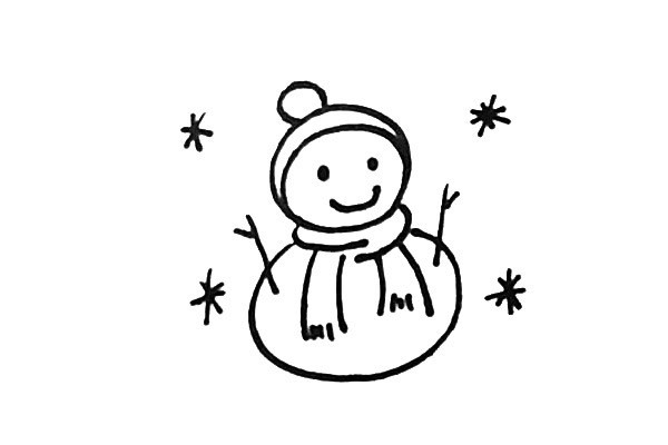 雪人如何画 学画简单的雪人简笔画步骤图文教程