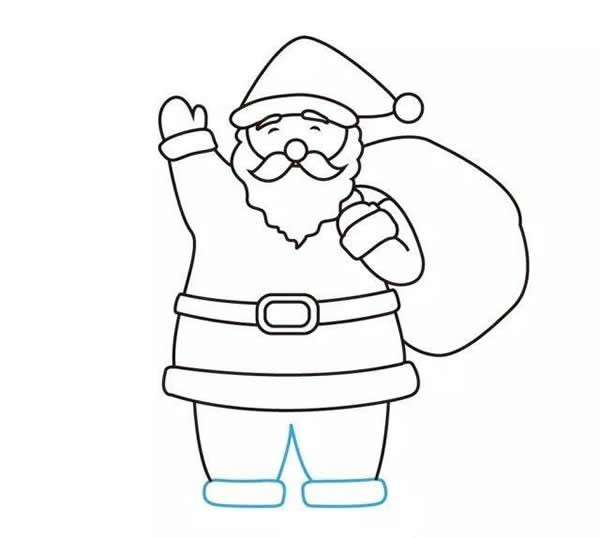 如何画圣诞老人-圣诞老人简笔画的画法步骤图文教程