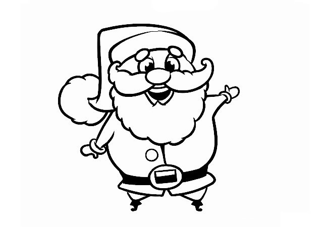开心的圣诞老人简笔画图片素材