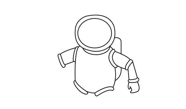 宇航员简笔画 宇航员的形象画法步骤图解教程