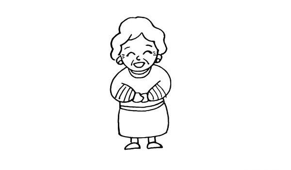 奶奶简笔画 学画老奶奶的简笔画步骤图教程