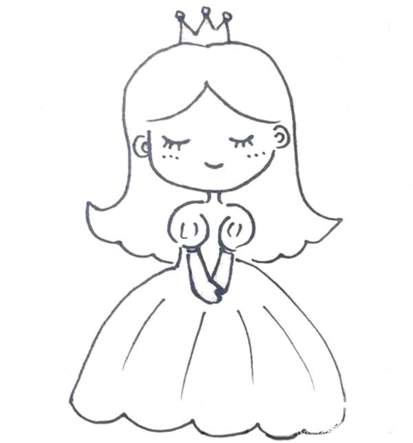 公主如何画 学画漂亮又简单的小公主简笔画