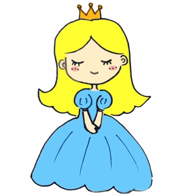 公主如何画 学画漂亮又简单的小公主简笔画