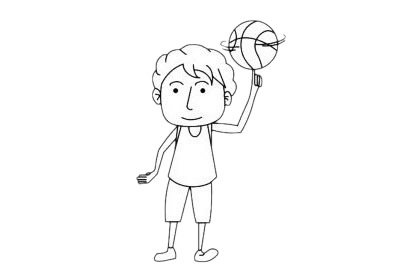篮球运动员简笔画步骤教程及图片大全
