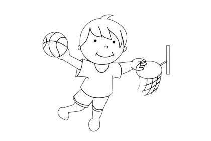 篮球运动员简笔画步骤教程及图片大全