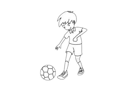 足球运动员简笔画步骤教程及图片大全