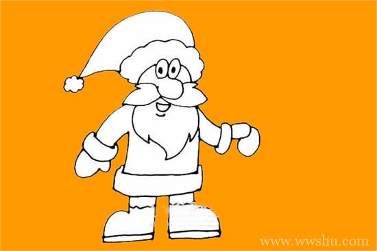 超简单的圣诞老人简笔画步骤画法图片大全