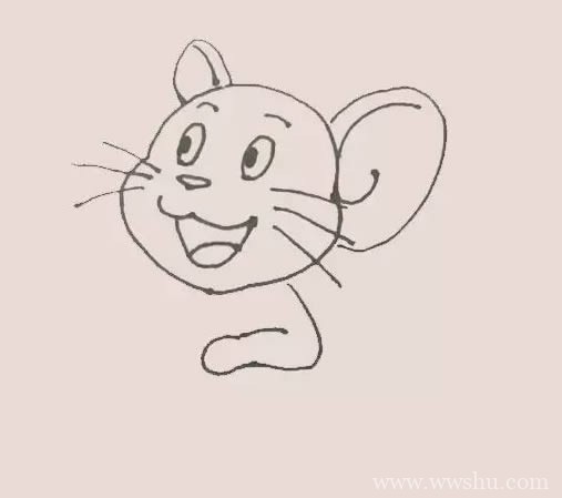 动漫人物猫和老鼠杰瑞简笔画步骤画法教程