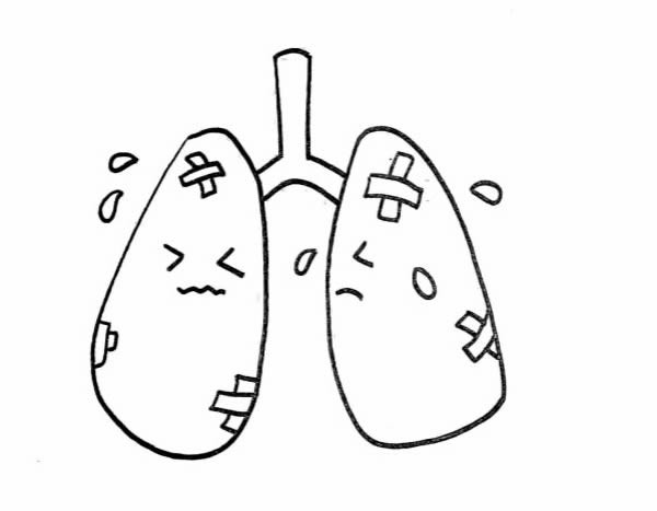 肺炎卡通简笔画画法步骤图片
