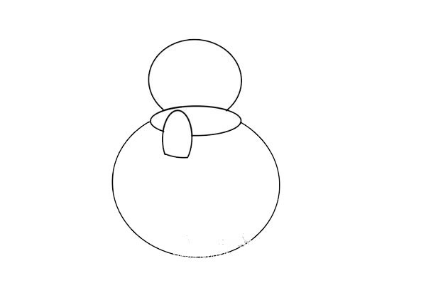 彩色圣诞节雪人简笔画画法步骤图片