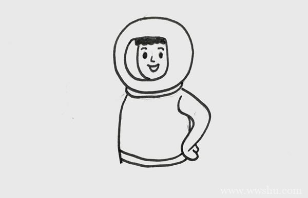 宇航员如何画简笔画简单又漂亮