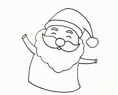 圣诞老人如何画漂亮又简单-圣诞老人简笔画