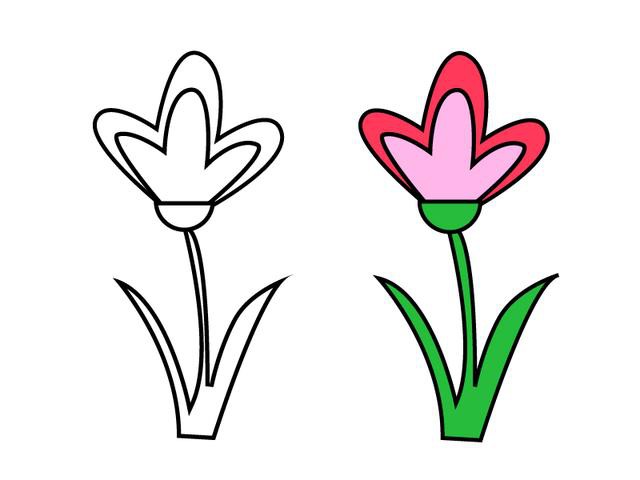 10种不同花朵简笔画 抽点时间陪孩子一起画吧