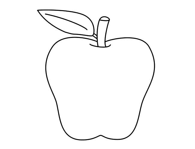 苹果简笔画 水果苹果简笔画图片