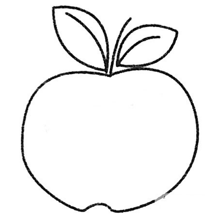 【苹果简笔画】各种苹果简笔画的画法步骤图片大全