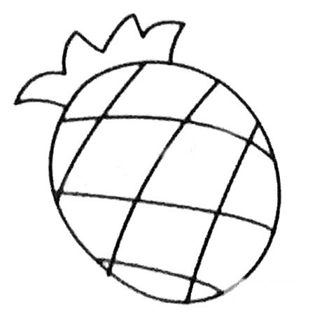 【菠萝简笔画】简单的菠萝简笔画的画法步骤图片大全