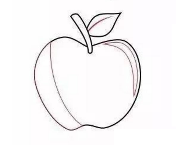 苹果如何画简笔画 - 苹果简笔画的画法步骤图解