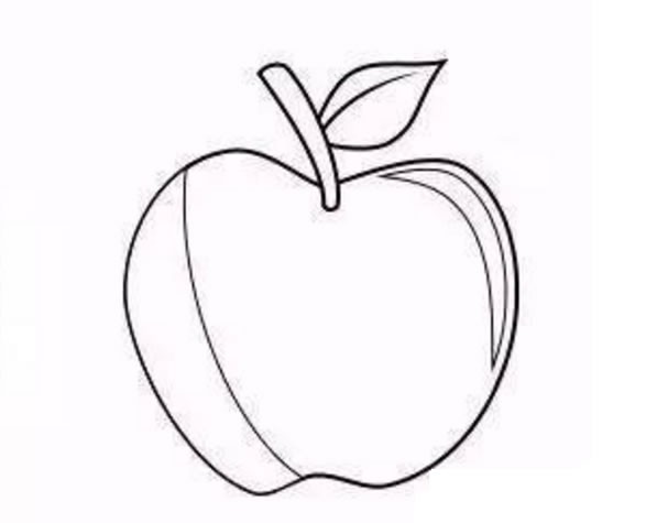 苹果如何画简笔画 - 苹果简笔画的画法步骤图解