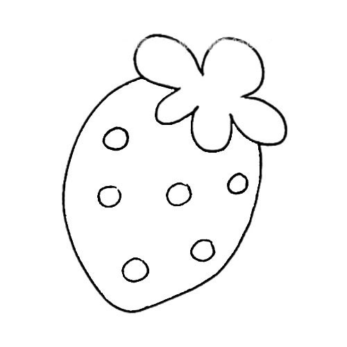 【草莓最简单的画法】草莓简笔画步骤图解教程