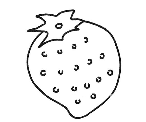 【草莓简笔画】五种不同的草莓简笔画画法图片