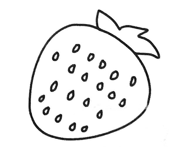 【草莓简笔画】五种不同的草莓简笔画画法图片