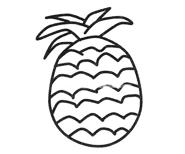 【菠萝简笔画】超简单的菠萝简笔画图片大全
