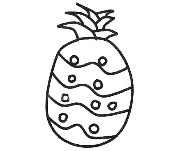 【菠萝简笔画】超简单的菠萝简笔画图片大全