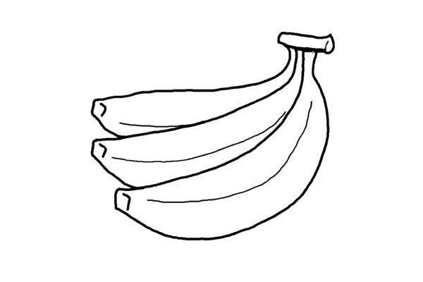 简单五步画出一把香蕉简笔画步骤图教程