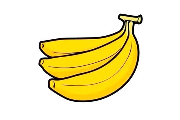 简单五步画出一把香蕉简笔画步骤图教程