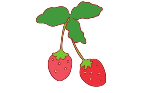草莓简笔画的画法步骤图解教程及图片大全