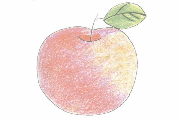 苹果简笔画简单画法步骤图教程