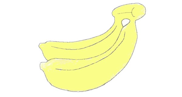 香蕉简笔画的画法步骤图教程