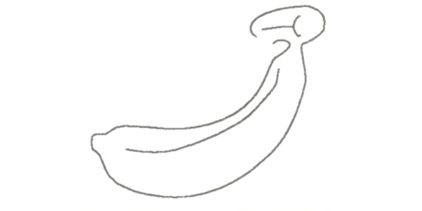 香蕉简笔画的画法步骤图教程