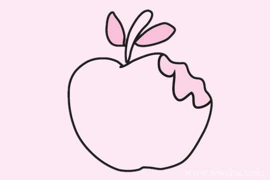 幼儿学画苹果,苹果简笔画简单画法步骤图片大全