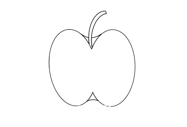 如何画切开的苹果简笔画步骤图解教程