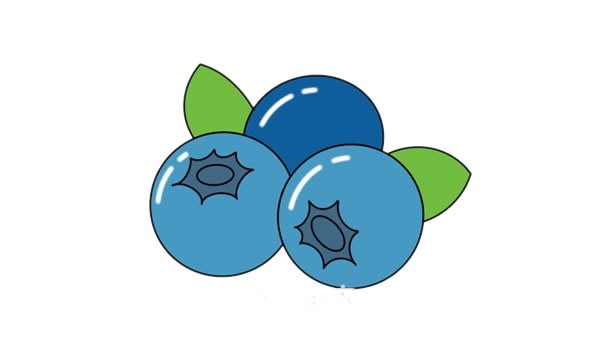 蓝莓如何画简单又漂亮 蓝莓简笔画步骤图解教程