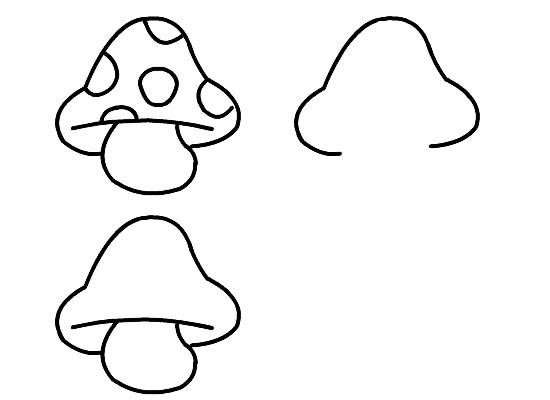 蘑菇简笔画蔬菜 蘑菇蔬菜简笔画步骤图片大全