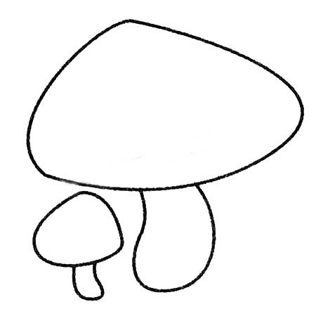 蘑菇简笔画的画法步骤图片