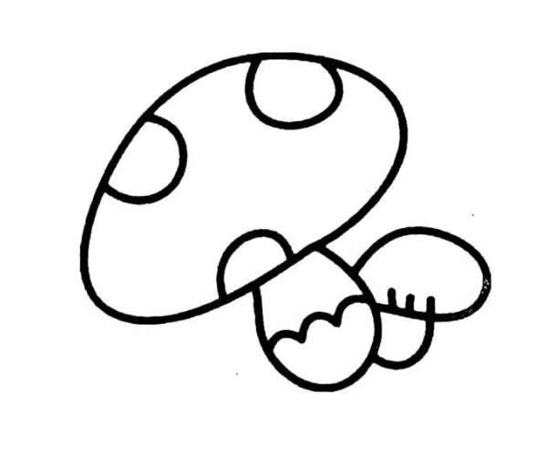 【简笔画蘑菇的画法】五种不同的可爱蘑菇简笔画图片