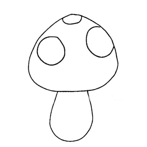 【蘑菇简笔画如何画】三步画出蘑菇简单的画法步骤图