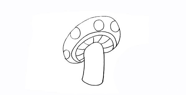 卡通蘑菇如何画 卡通蘑菇简笔画步骤图解教程
