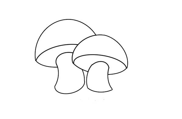 彩色的蘑菇简笔画画法步骤图解教程