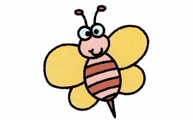 蜜蜂简笔画昆虫 蜜蜂昆虫简笔画步骤图片大全